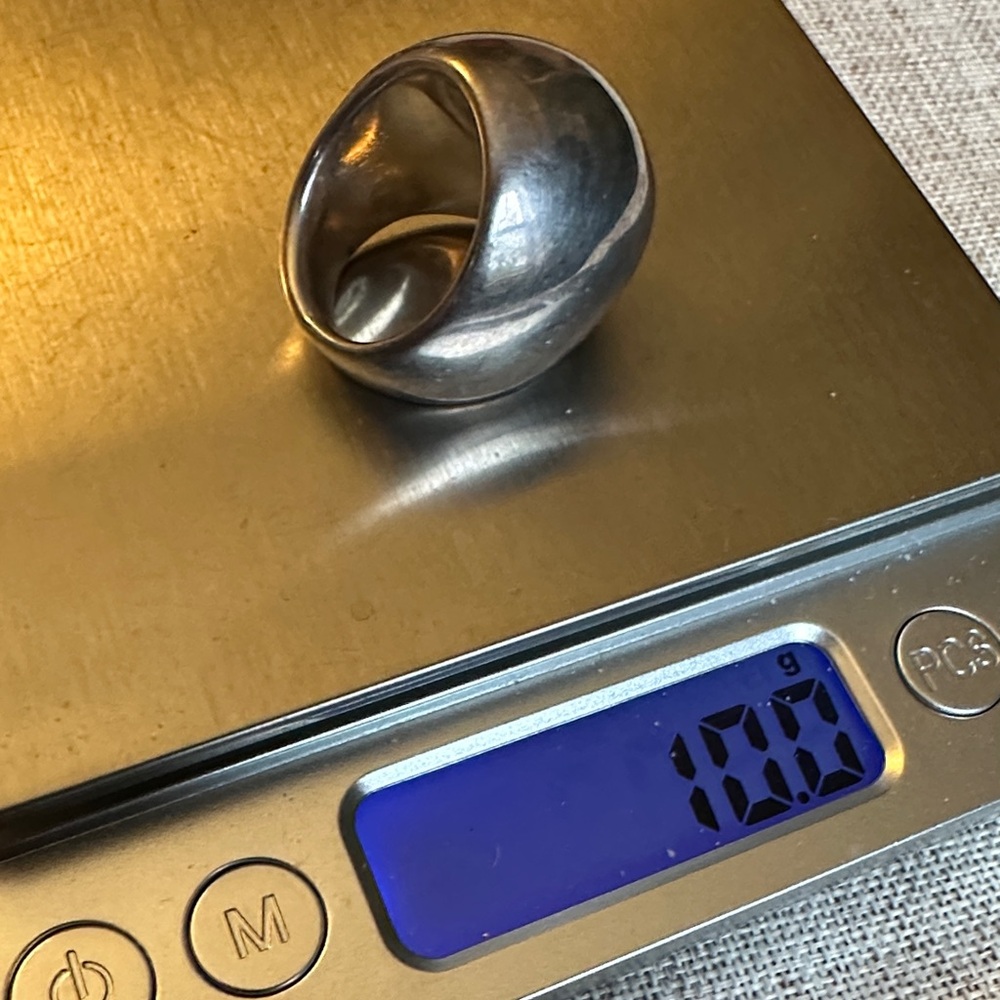 Solid Sterling Silver Chunky Dome Statement Ring … - image 2